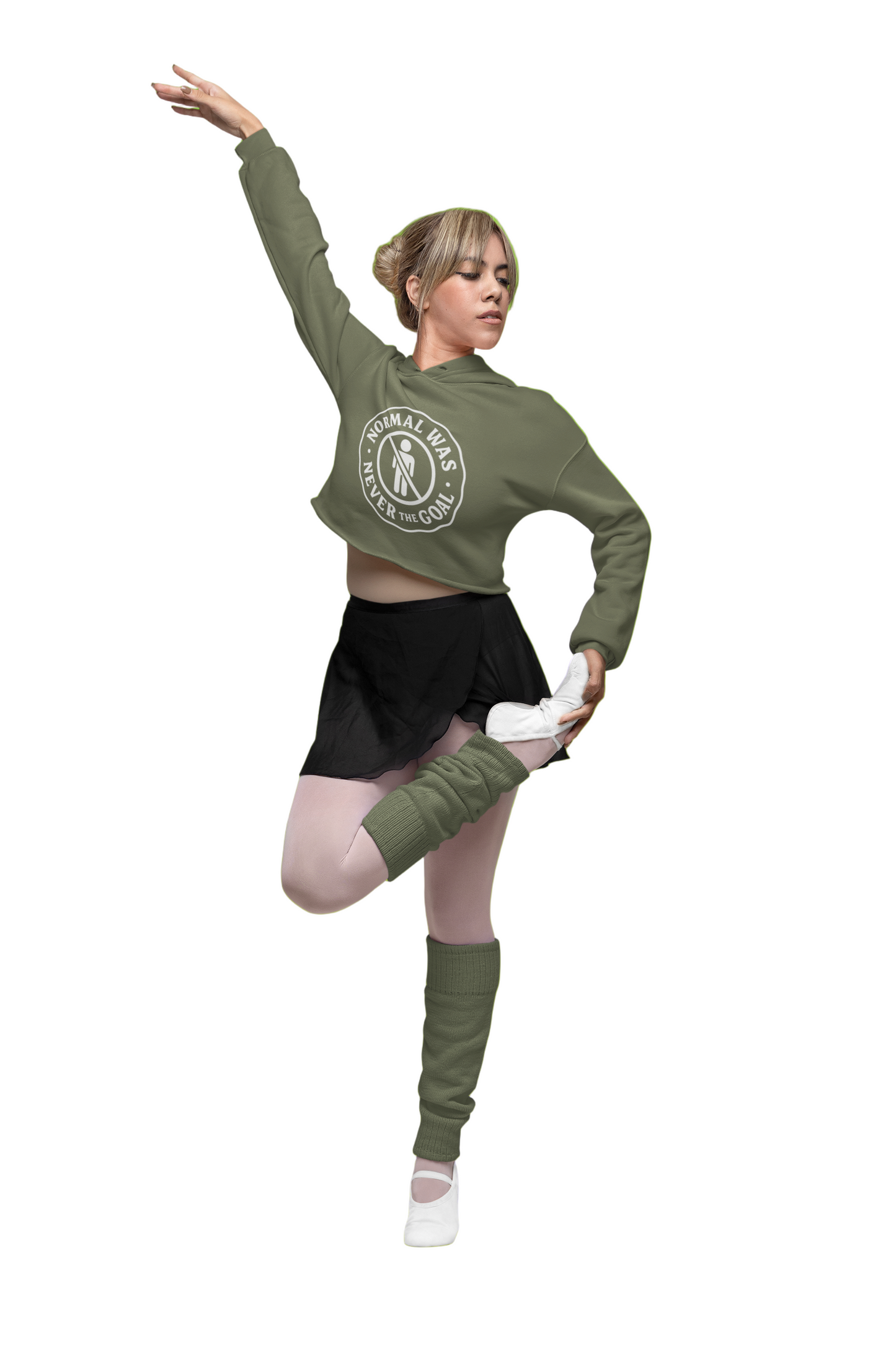 Normal Was Never the Goal – Cropped Statement Hoodie